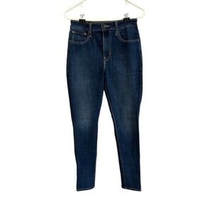 Levis 721 High Rise Skinny Jeans Dark Wash Denim Womens Blue Pants